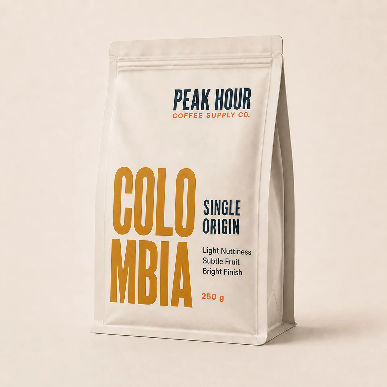 Peak Hour Colombia Single Origin coffee bag